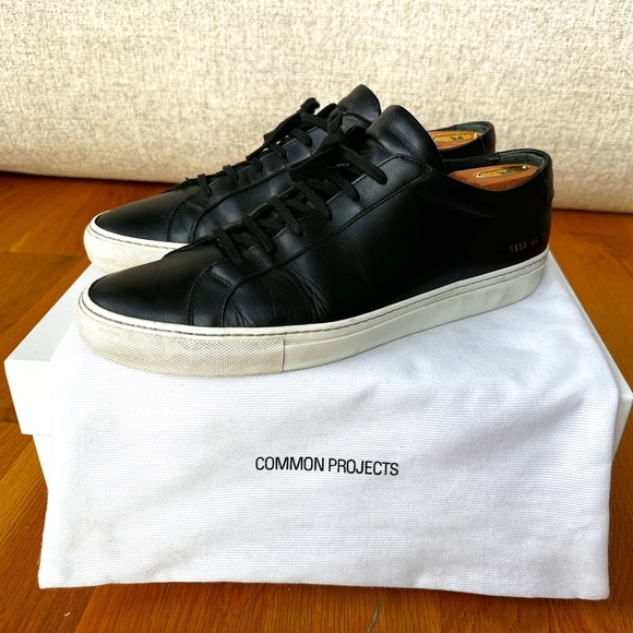 COMMON PROJECTS Original Achilles Low Sneakers Black US10.5/EU44 - Picture 1 of 3
